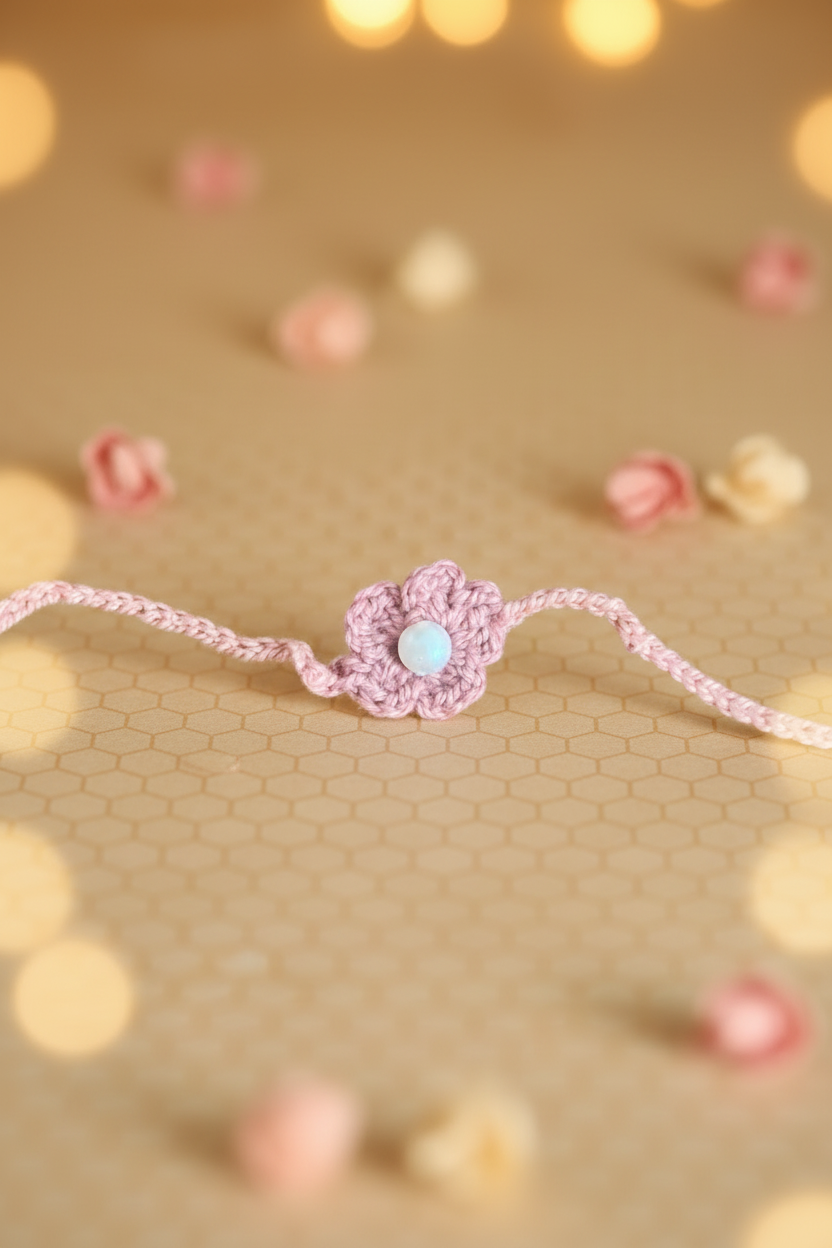 dustry rose color rakhi