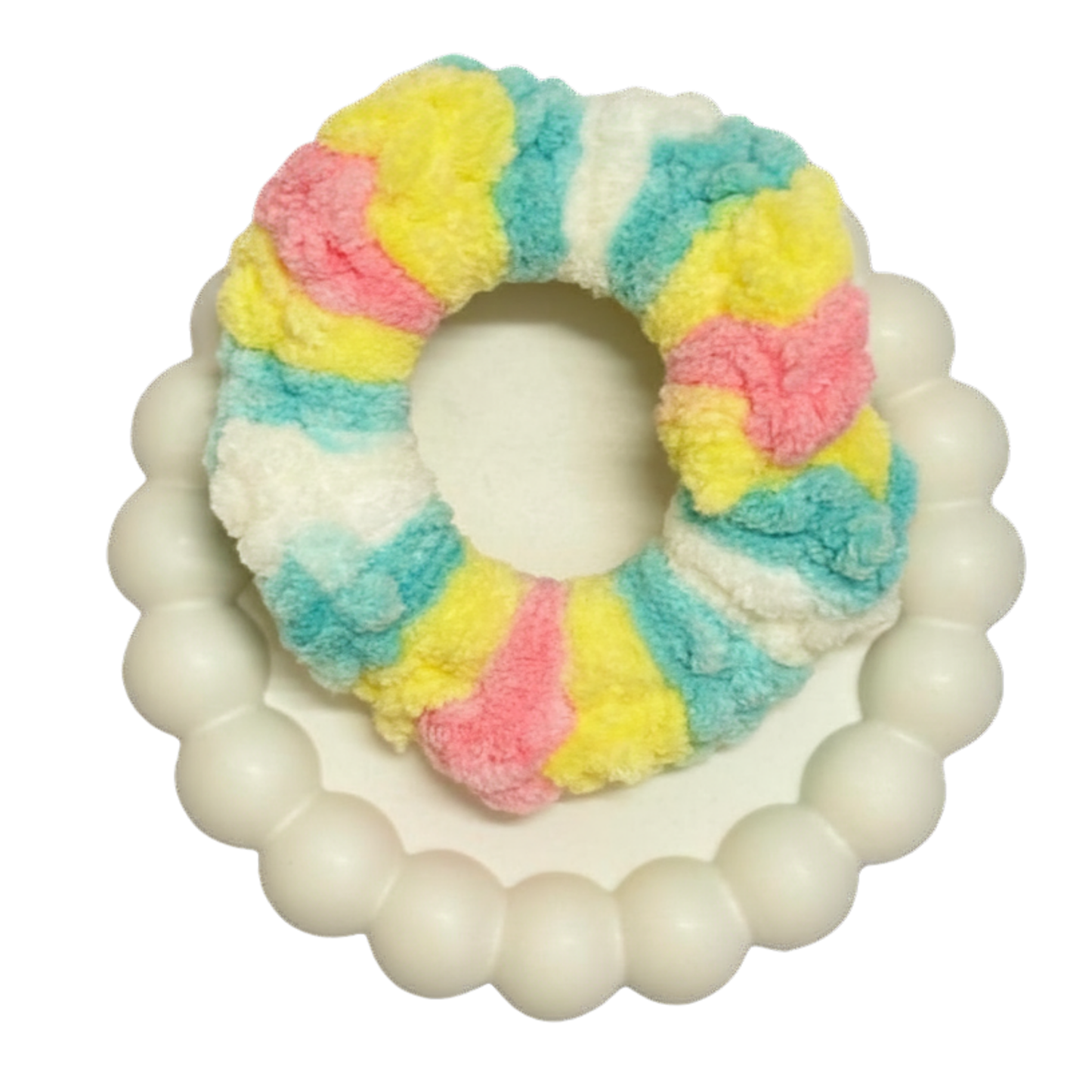 Multi-Colour Fluffy Scrunchie Set
