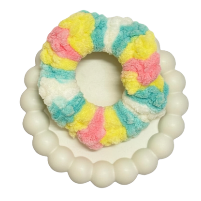 Multi-Colour Fluffy Scrunchie Set
