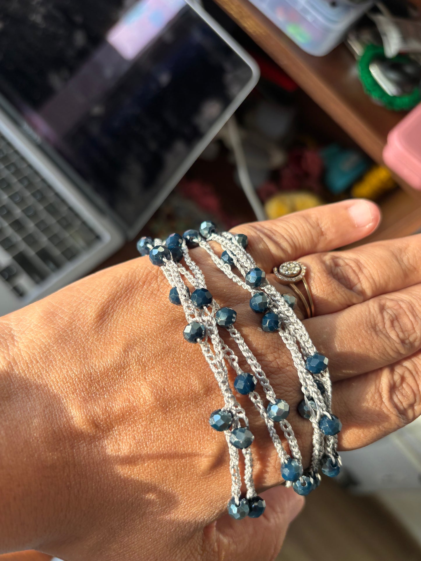 Blue Beaded Necklace