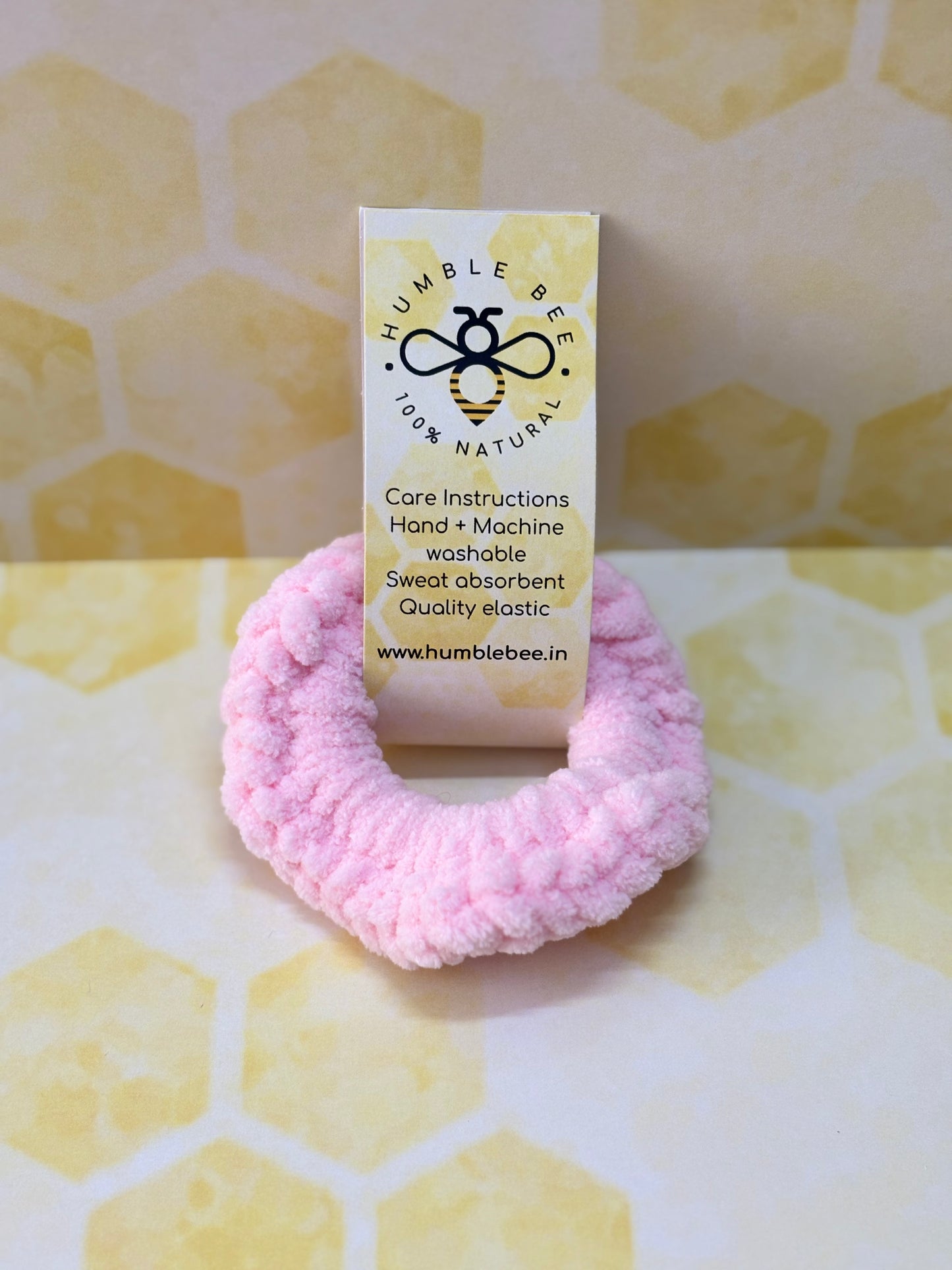 Blush Pink Plush Handmade Scrunchie
