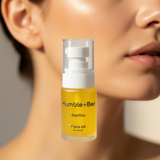 glowing skin with humble bee face oil