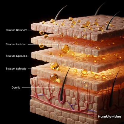 humble bee face oil penetrates into the skin and moisturises the skin