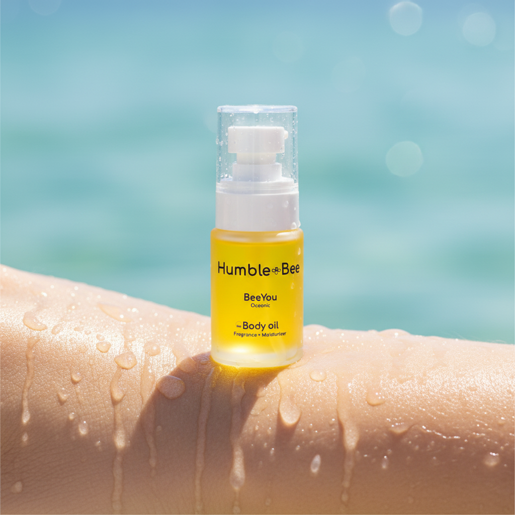 body oil, oceanic fragrance